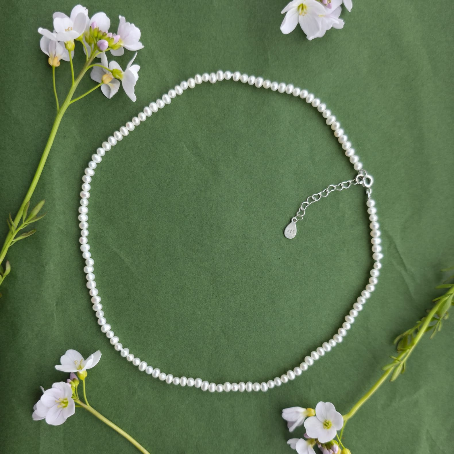 The Anna Necklace – Freshwater Pearl Choker Handmade in Ireland