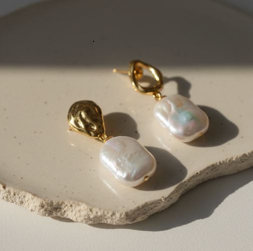 The Florence Baroque Pearl Drop Earrings