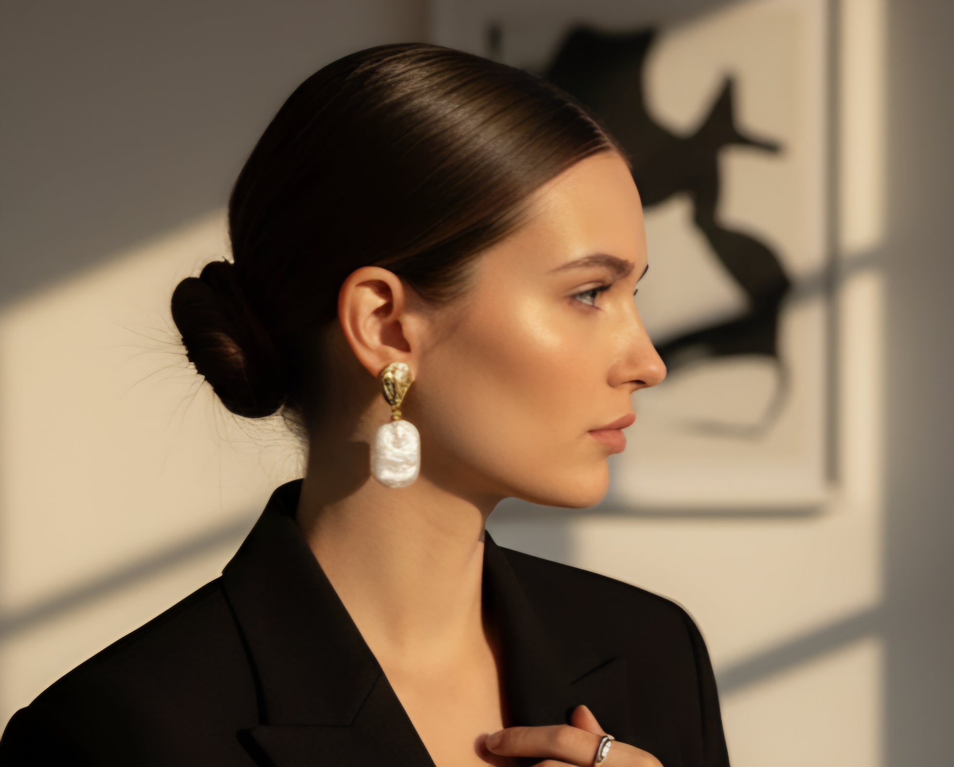 The Florence Baroque Pearl Drop Earrings