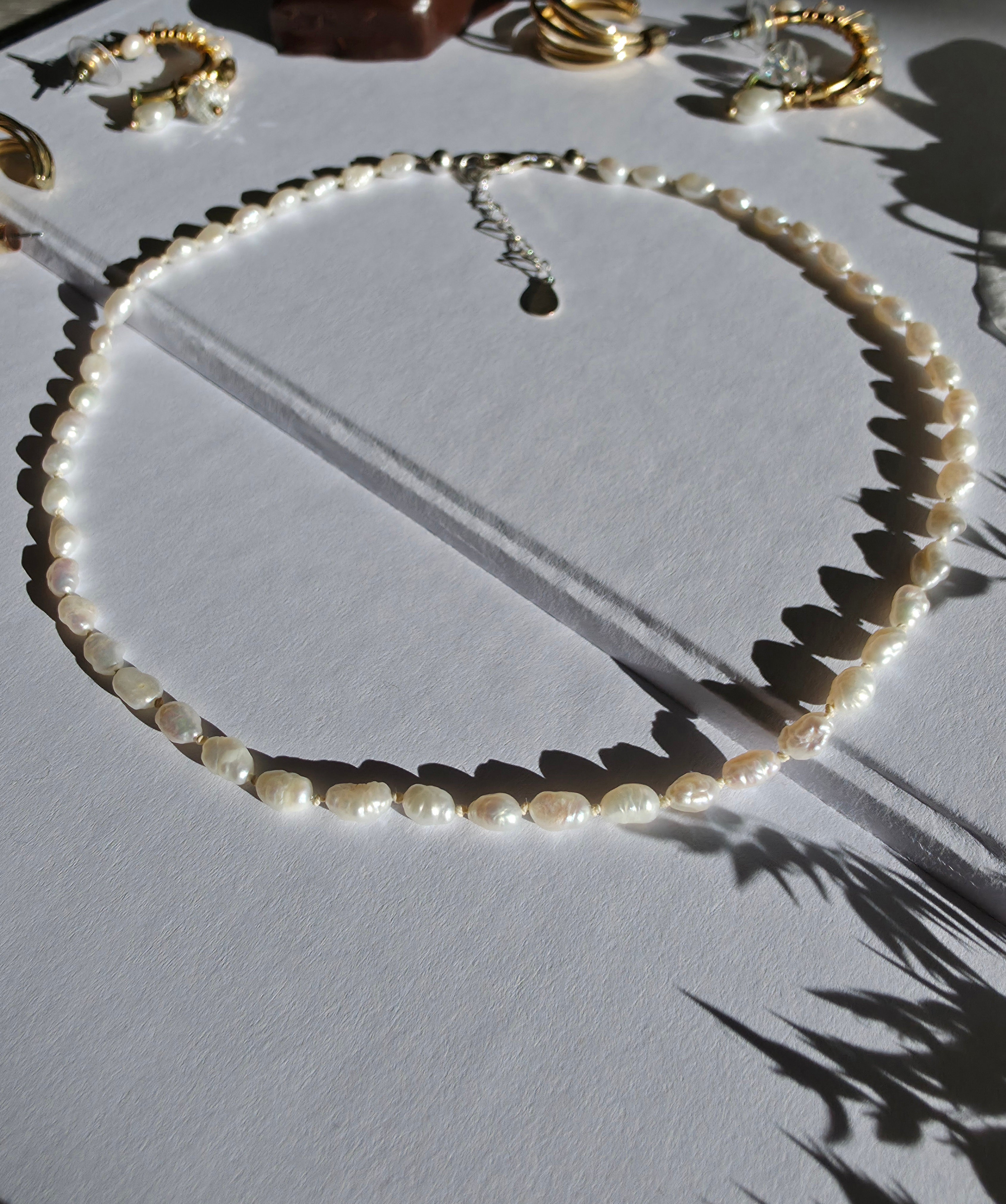The Ethereal Keshi Pearl Choker – Handmade Minimalist Jewelry