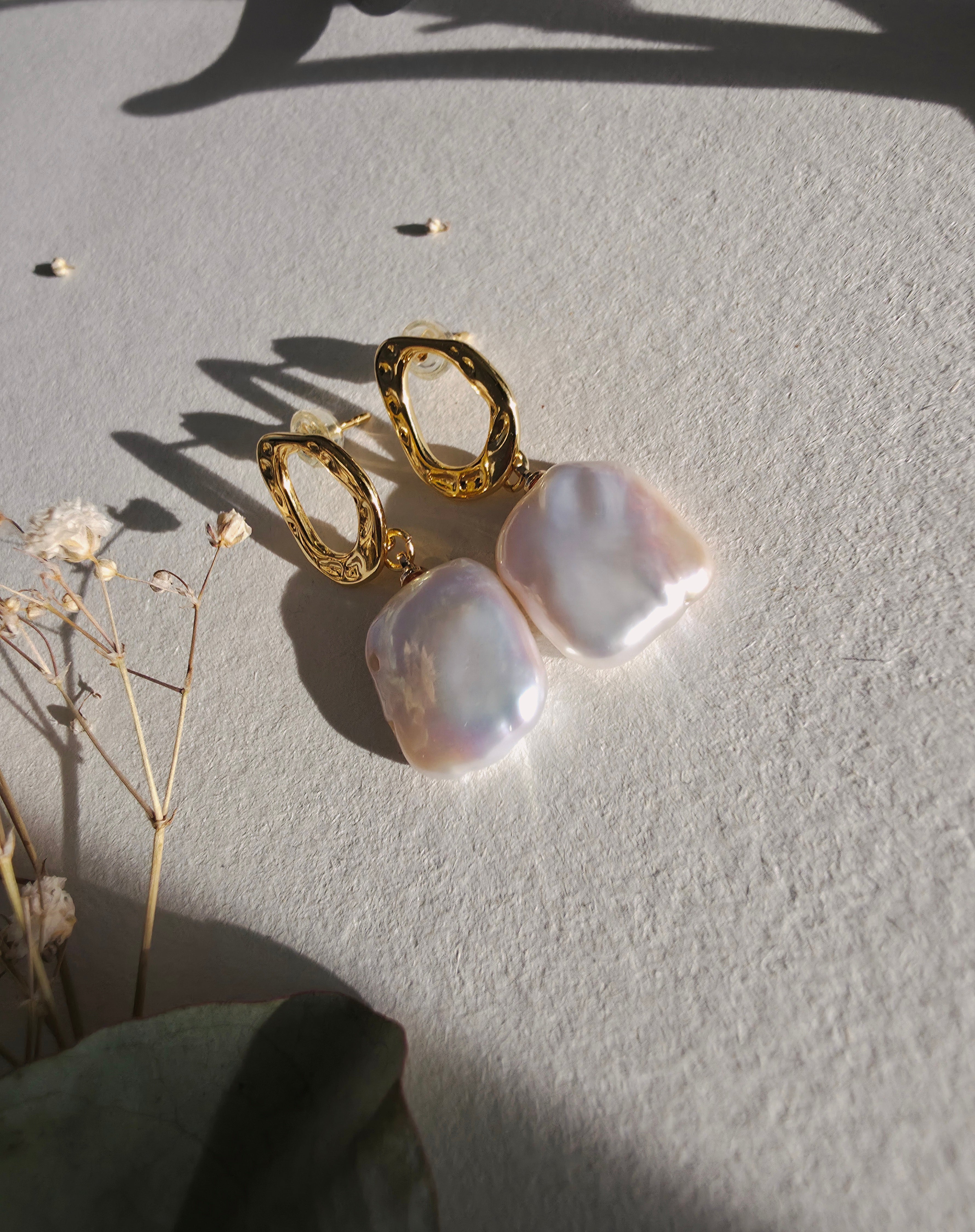 The Florence Keshi Pearl Drop Earrings