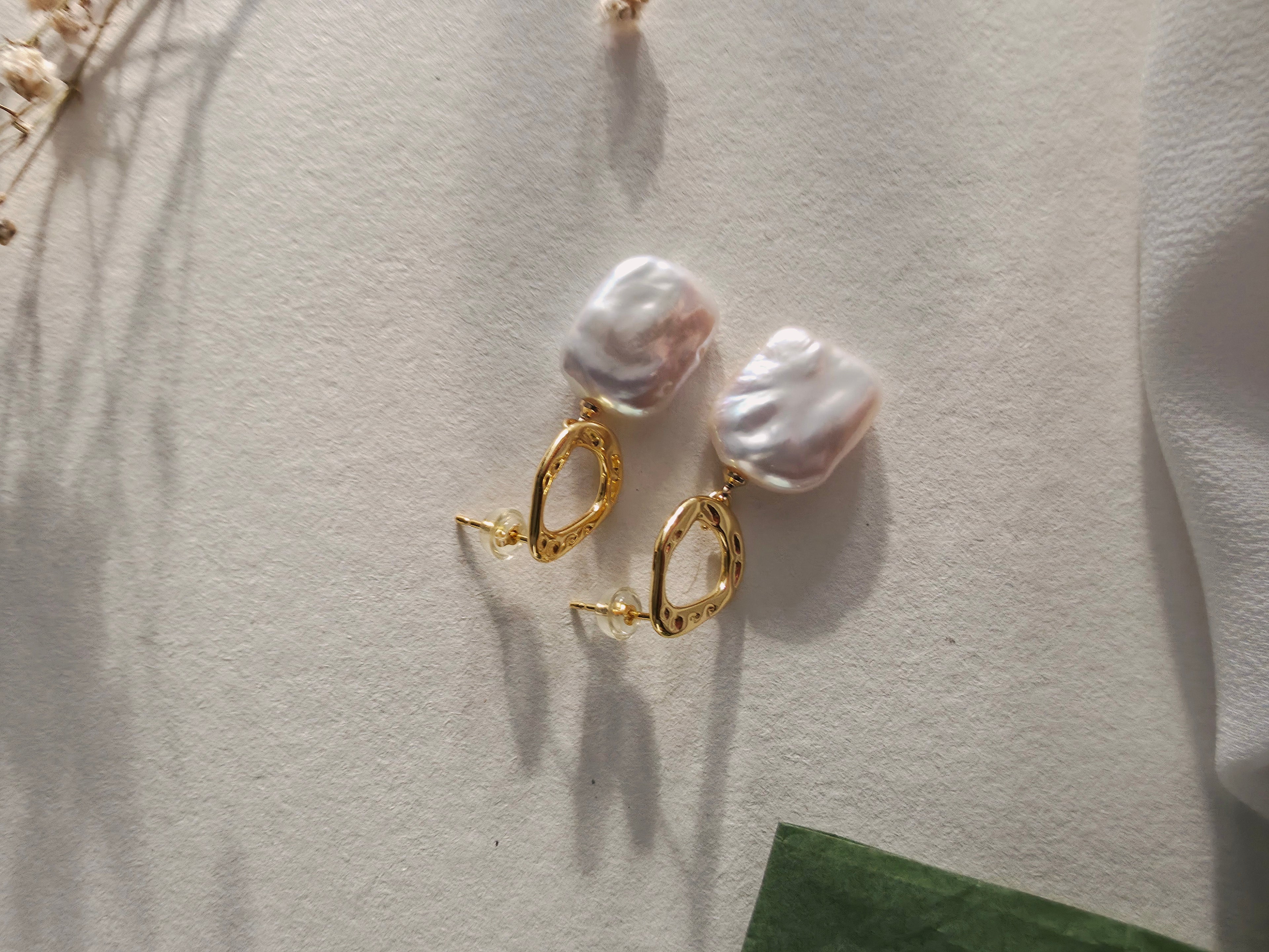 The Florence Keshi Pearl Drop Earrings