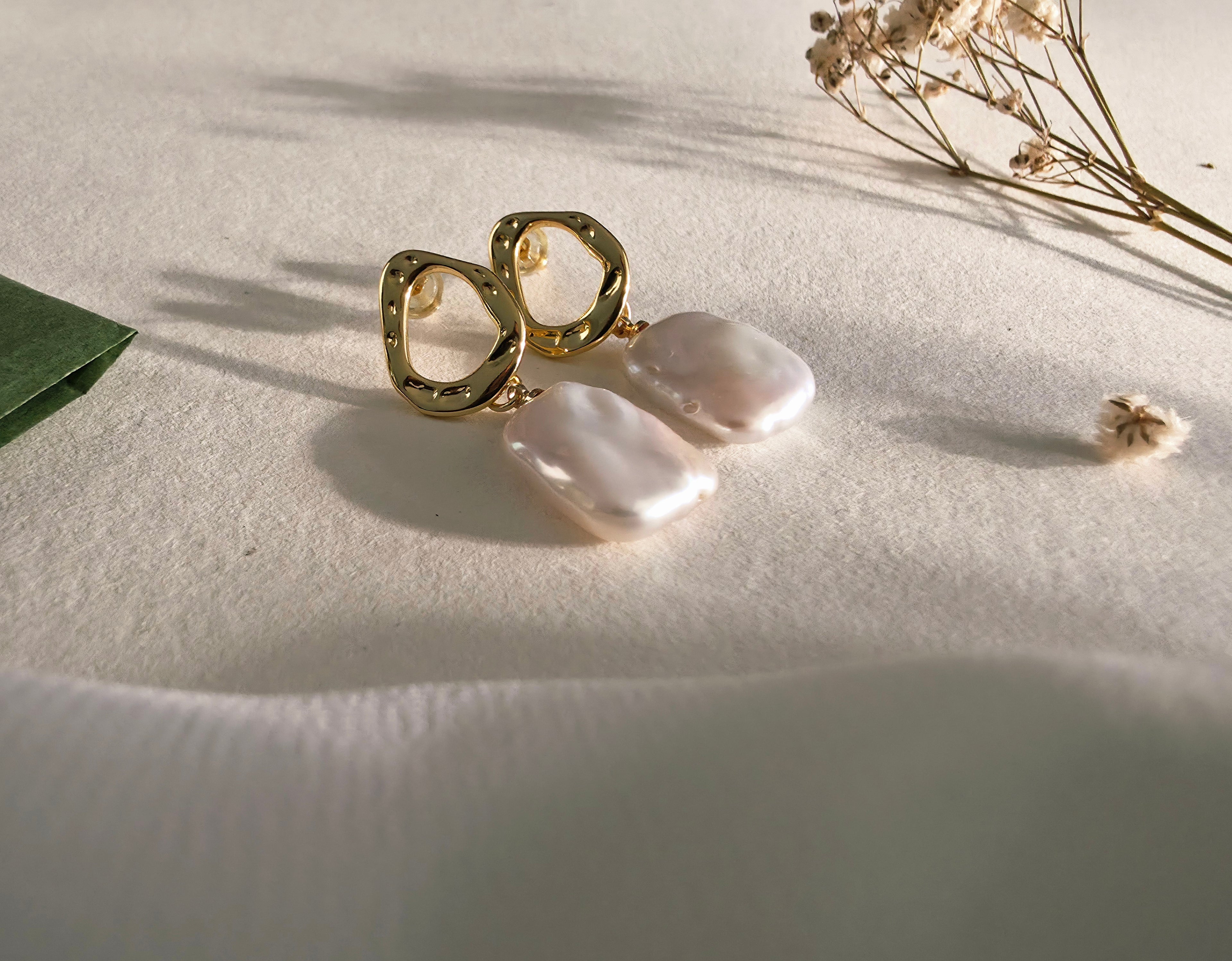 The Florence Keshi Pearl Drop Earrings