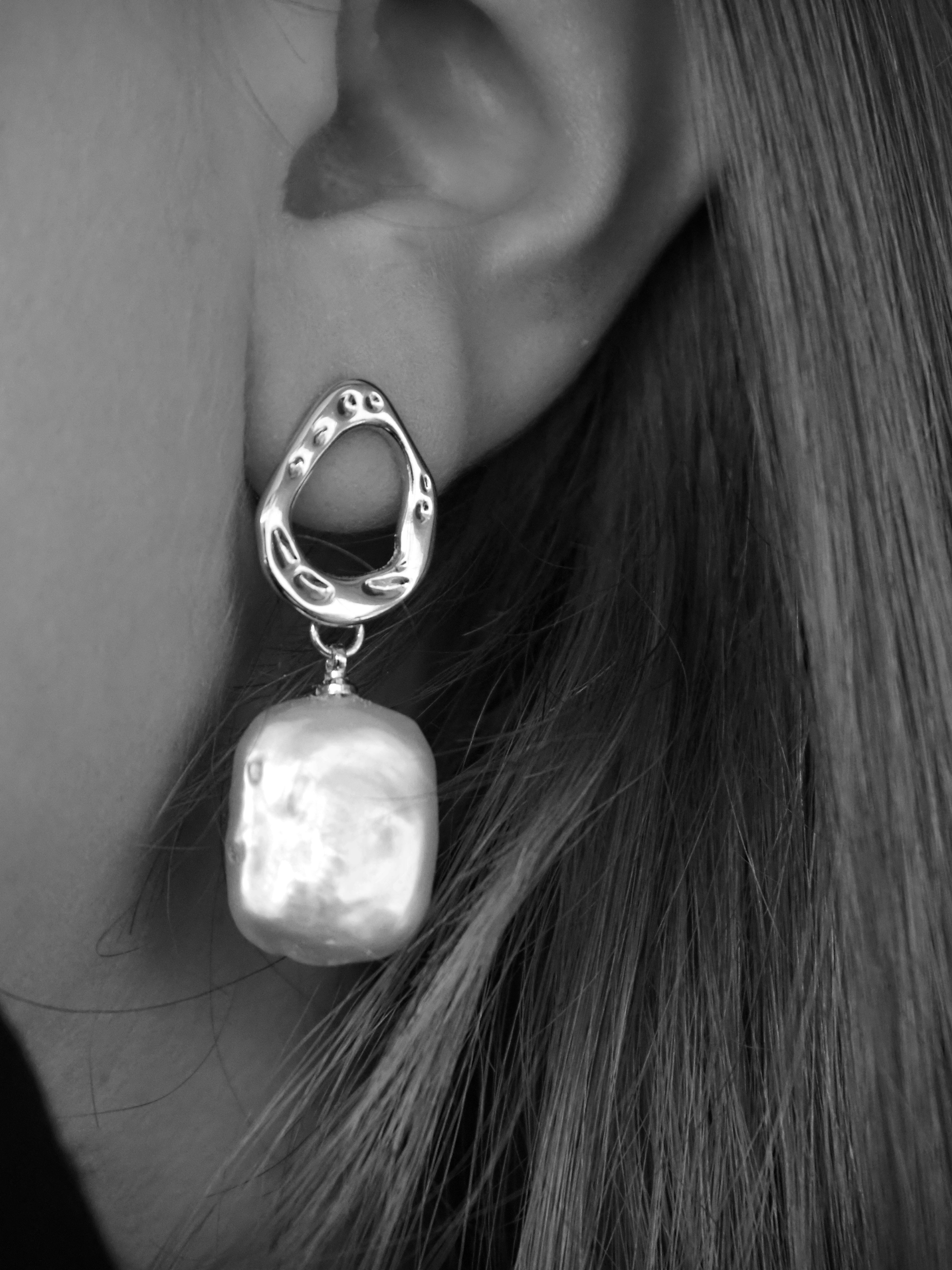 The Florence Keshi Pearl Drop Earrings