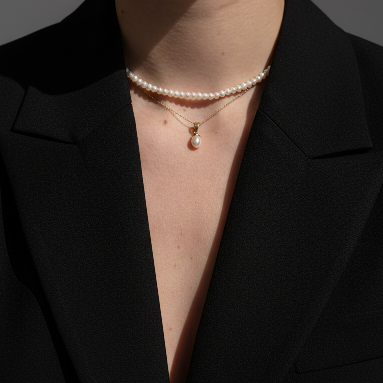Gioia Pearl Necklace - Editorial Bold